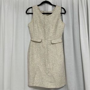 Tweed dress with gold flecks